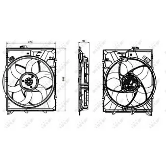 Ventilateur, refroidissement du moteur NRF 47862