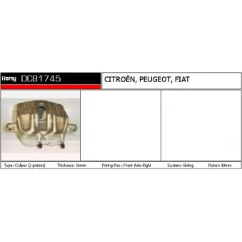 Étrier de frein REMY DC81745