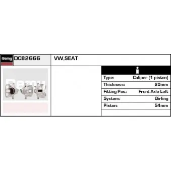 Étrier de frein REMY DC82666