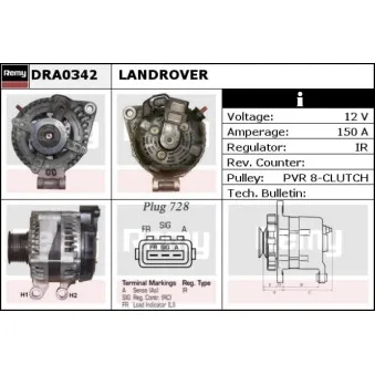 Alternateur REMY DRA0342