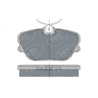 Jeu de 4 plaquettes de frein avant SCT GERMANY SP 124 PR