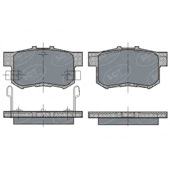 Jeu de 4 plaquettes de frein arrière SCT GERMANY SP 168 PR