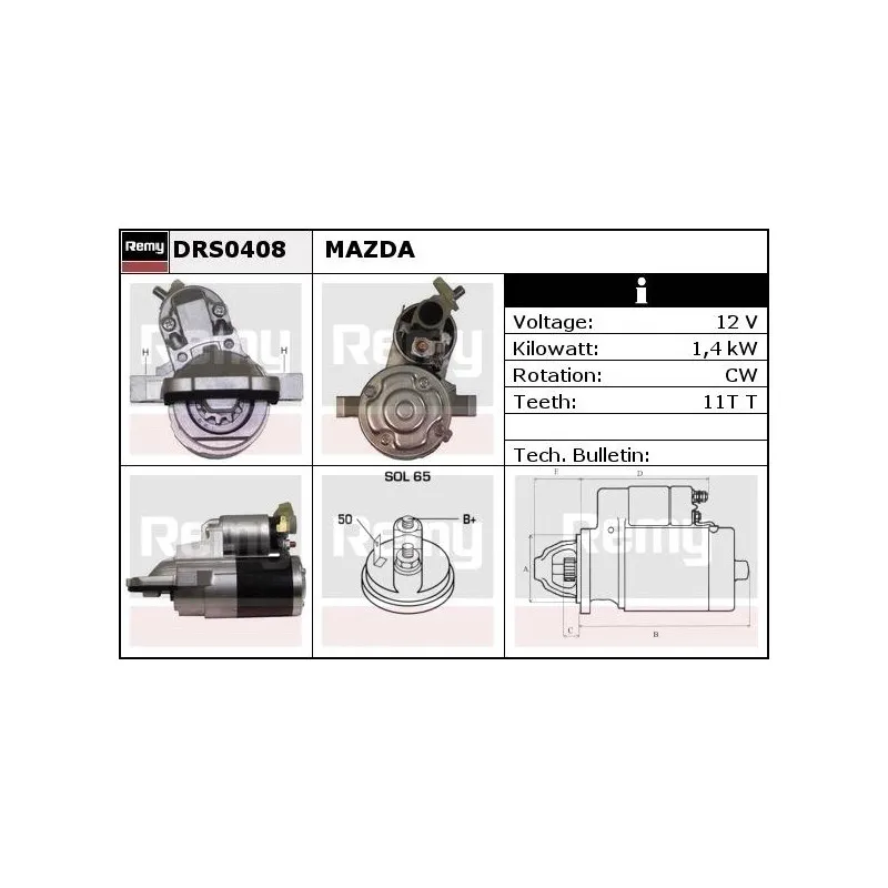 Démarreur REMY DRS0408