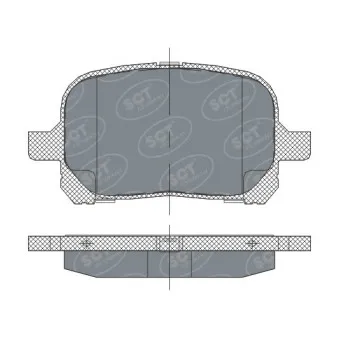 Jeu de 4 plaquettes de frein avant SCT GERMANY SP 274 PR