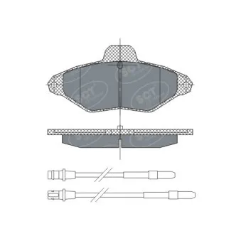 Jeu de 4 plaquettes de frein avant SCT GERMANY SP 293 PR