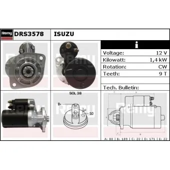 Démarreur REMY DRS3578