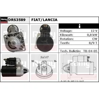 Démarreur REMY DRS3589