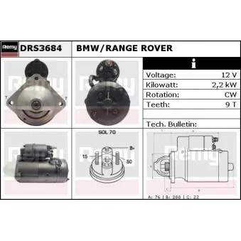 Démarreur REMY DRS3684