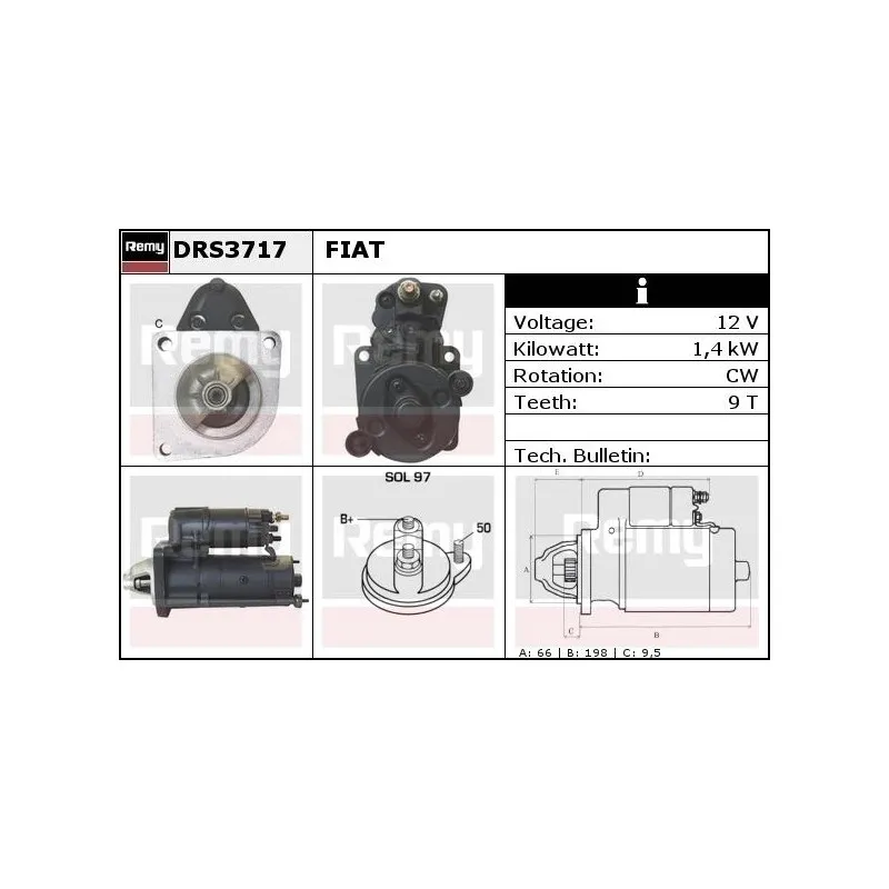 Démarreur REMY DRS3717
