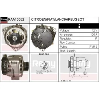 Alternateur REMY RAA10052