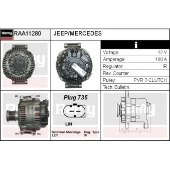 Alternateur REMY RAA11280