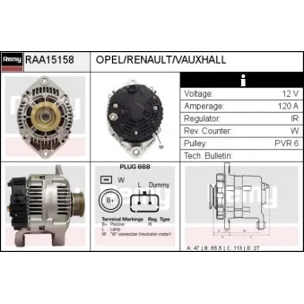 Alternateur REMY RAA15158