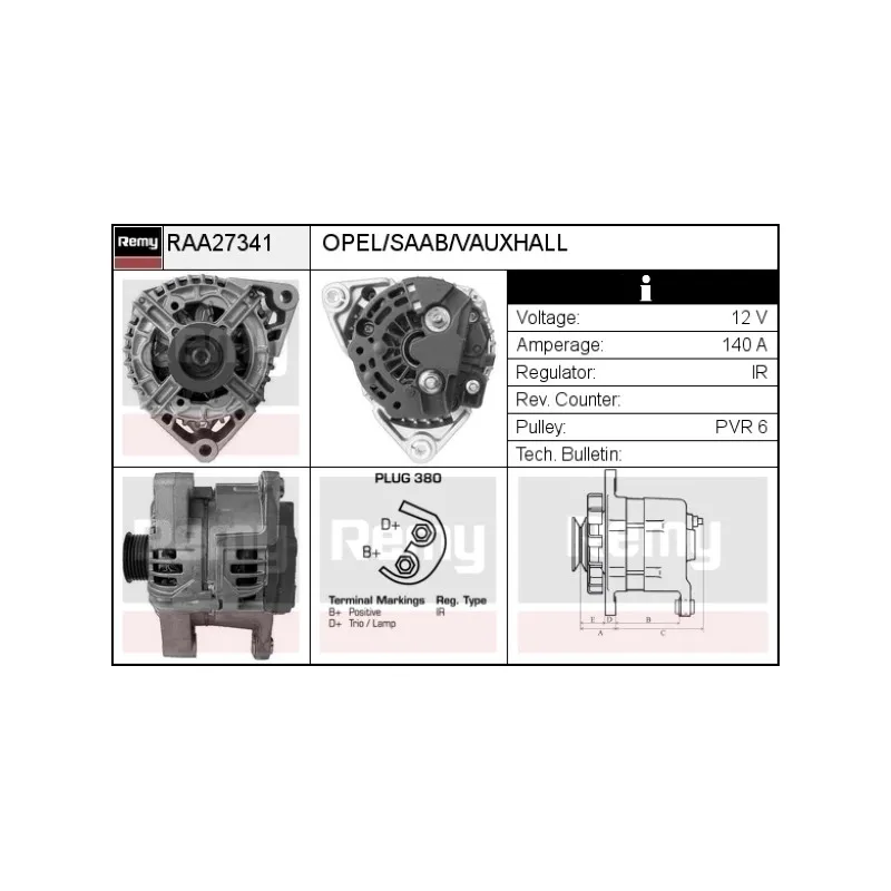 Alternateur REMY RAA27341