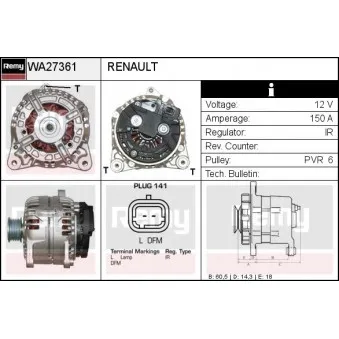 Alternateur REMY RAA27361