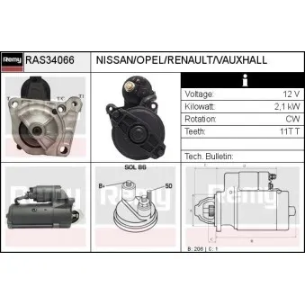 Démarreur REMY RAS34066