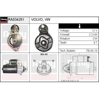 Démarreur REMY RAS34251