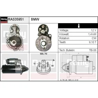 Démarreur REMY RAS35951