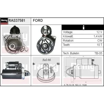 Démarreur REMY RAS37581