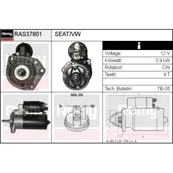Démarreur REMY RAS37801