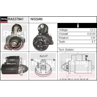 Démarreur REMY RAS37841