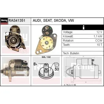 Démarreur REMY RAS41351