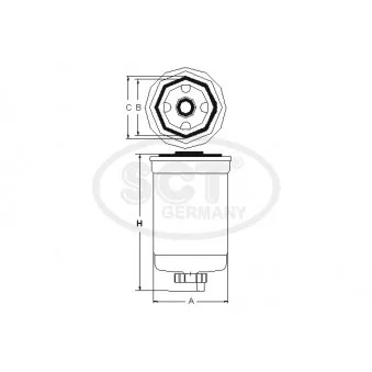 Filtre à carburant SCT GERMANY ST 6082