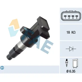 Bobine d'allumage FAE 80421
