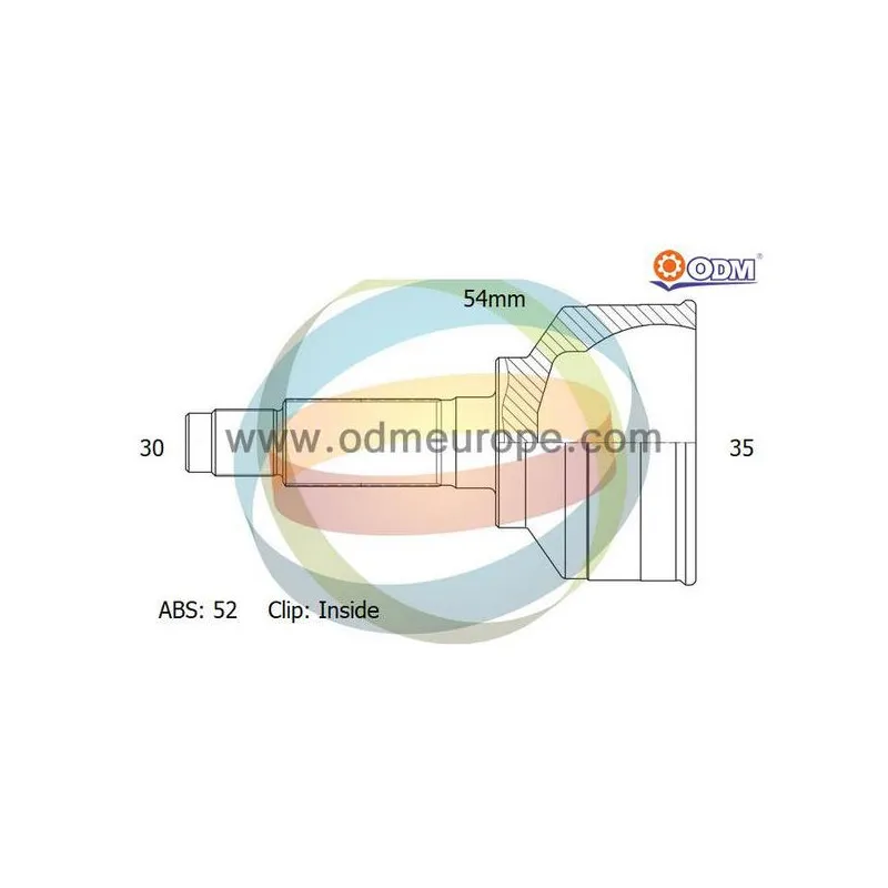 Embout de cardan avant (kit de réparation) ODM-MULTIPARTS 12-080702