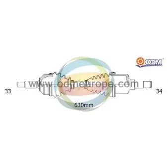 Arbre de transmission ODM-MULTIPARTS 18-001570