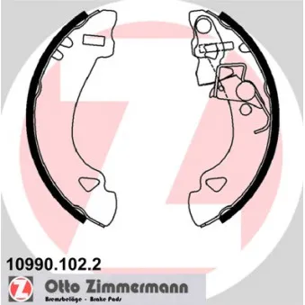 Jeu de mâchoires de frein ZIMMERMANN 10990.102.2