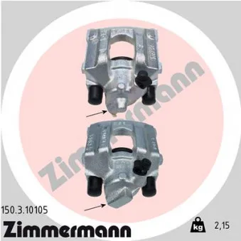 Étrier de frein arrière gauche ZIMMERMANN 150.3.10105