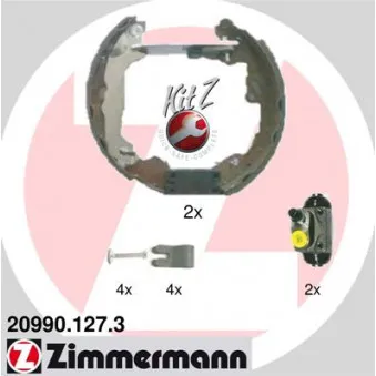 Kit de freins arrière (prémontés) ZIMMERMANN 20990.127.3