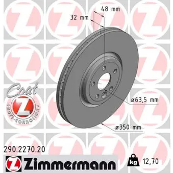 Jeu de 2 disques de frein avant ZIMMERMANN