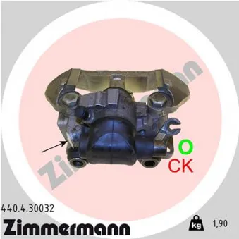 Étrier de frein arrière droit ZIMMERMANN 440.4.30032