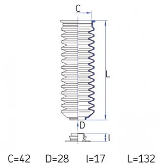 Joint-soufflet, direction SKF VKJP 2165