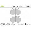 Jeu de 4 plaquettes de frein avant VALEO 301176 - Visuel 1