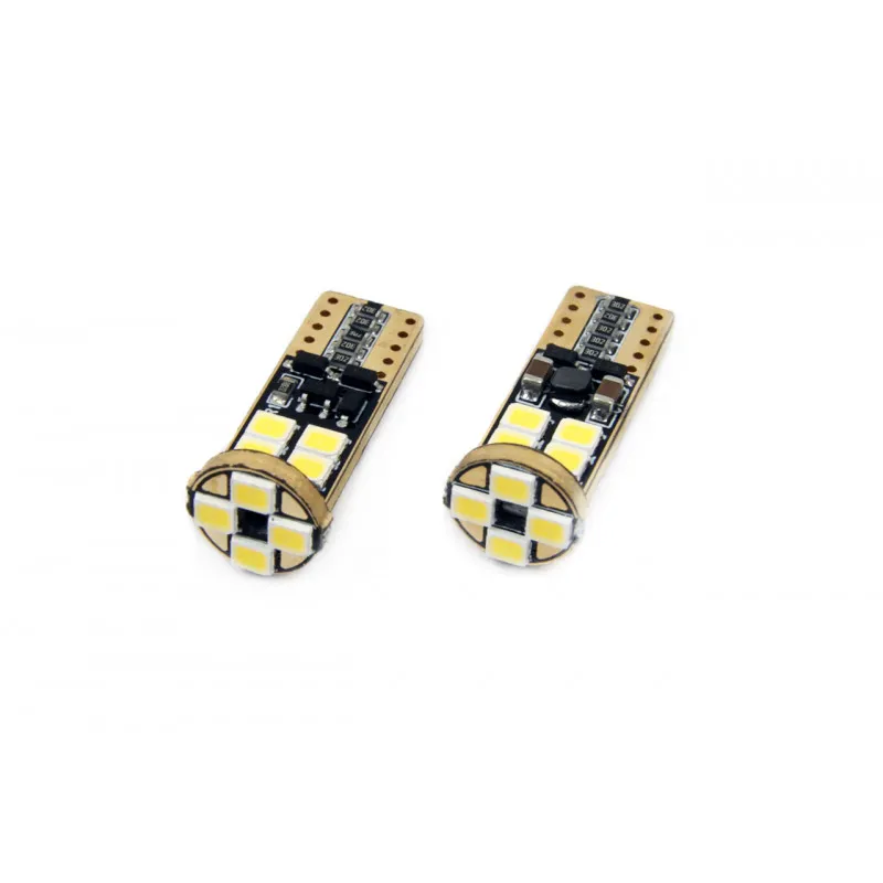 LED CANBUS 12SMD 2835 T10e (W5W) Blanc 12V / 24V AMIO 01636