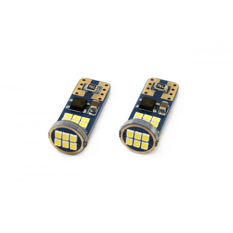 LED CANBUS 18SMD UltraBright 2016 T10e (W5W) Blanc 12V / 24V AMIO 01292