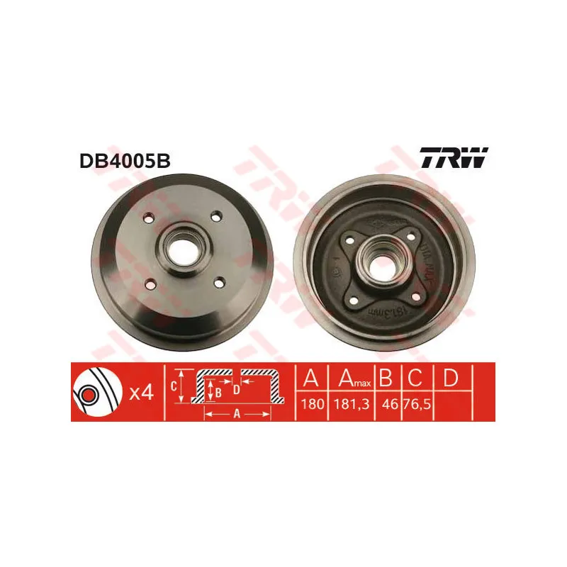 Tambour de frein TRW DB4005B