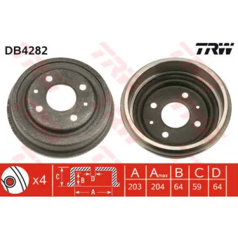 Tambour de frein TRW DB4282