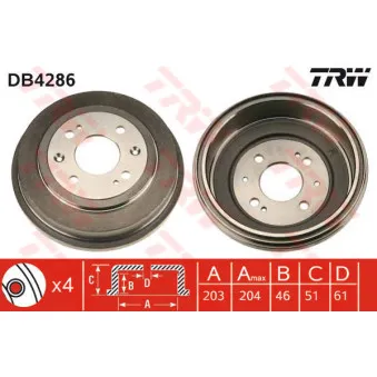 Tambour de frein TRW DB4286