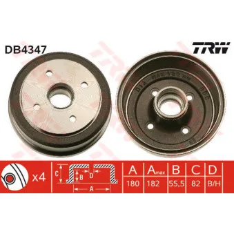 Tambour de frein TRW DB4347