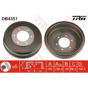 Tambour de frein TRW DB4351