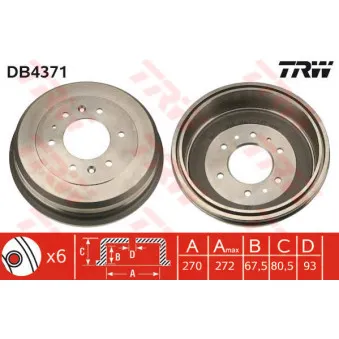 Tambour de frein TRW DB4371