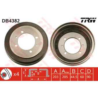 Tambour de frein TRW DB4382