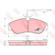 Jeu de 4 plaquettes de frein avant TRW GDB1106 - Visuel 1