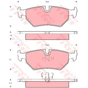 Jeu de 4 plaquettes de frein arrière TRW GDB1109