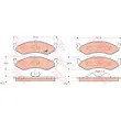 Jeu de 4 plaquettes de frein avant TRW GDB1153 - Visuel 1