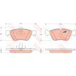 Jeu de 4 plaquettes de frein avant TRW GDB1205 - Visuel 1