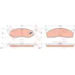 Jeu de 4 plaquettes de frein avant TRW GDB1236 - Visuel 1